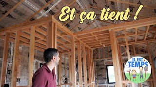 On construit nos CLOISONS en bois 9 [upl. by Nickles]