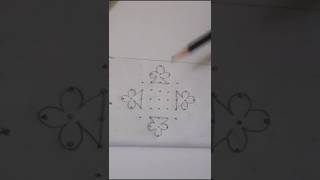 Simple deepam Kolam  daily use Kolam Shorts [upl. by Maddox]