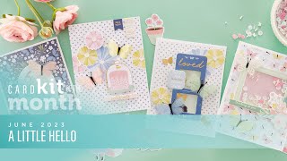 Spellbinders June 2023 Quick amp Easy Card Kit of the Month  A Little Hello [upl. by Covell713]