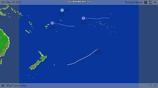 Hypothetical 202324 South Pacific Cyclone Season Computer Generated [upl. by Anileba]