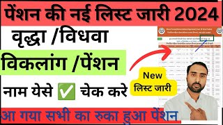 नई पेंशन लिस्ट में अपना नाम कैसे देखें old ege pension online apply  pension status check ✅ kare [upl. by Linehan971]