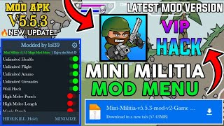 Update Mini Militia Mod Apk Latest V553 For Android 2024 🔥 Download Doodle Army 2 Mod Menu Hack [upl. by Barnum]