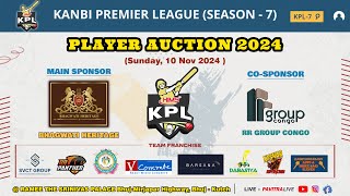 🔴Live  Player Auction KPL Season 7 HIMS Kanbi Premier League 2024  Pavitra Live  10112024 [upl. by Dahs]