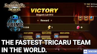 GenesisPrime The Fastest Tricaru Team In The World  Summoners War [upl. by Eirac913]