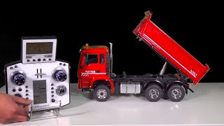 SCALEART MAN 3 AXLE TIPPER TRUCK UNBOXING AND TEST [upl. by Yerocal]