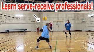 Learn tips from a serve receive professional【volleyball】 [upl. by Eneli]