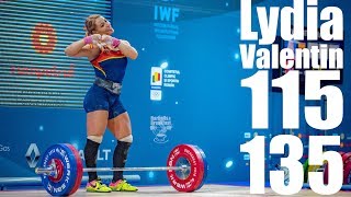 Lydia Valentin 75kg Spain 115kg Snatch 135kg Clean and Jerk  2018 European Champion [upl. by Thistle]