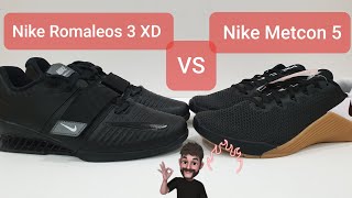 Nike Romaleos 3 XD VS Nike Metcon 5 Training Shoes crossfit [upl. by Ahsenre]