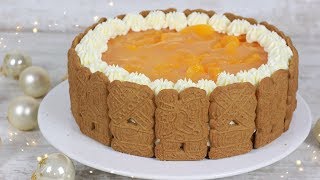 Spekulatius Kuchen mit Mandarinen ohne Backen  No Bake Cake Rezept [upl. by Rosita]