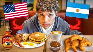 Desayuno en Argentina vs Estados Unidos 🇺🇸 [upl. by Airam]