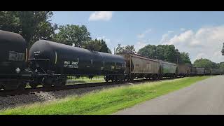 CSX 652 Crossing Magnolia Grove Rd in Iron Station NC [upl. by Eerehc]