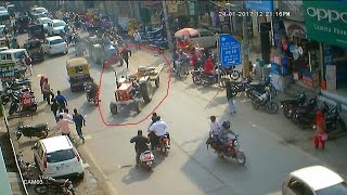 Caught on camera Driverless tractor on road [upl. by Shiau]