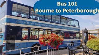 Delaine Buses  Bourne  Peterborough Bus 101 From Bourne to Peterborough  September 2023 [upl. by Airalav]