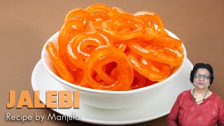 Jalebi Recipe  How to make Jalebi  by Manjula Indian Vegetarian Cuisine [upl. by Ahsinan119]