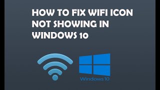 How to fix Wifi icon not showing Windows 10 Easy Solution [upl. by Hersch]