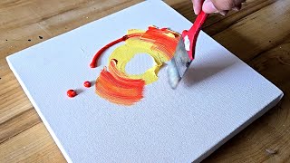 Easy Acrylic Painting Technique  Abstract Landscape Painting  Step By Step [upl. by Acinorahs]