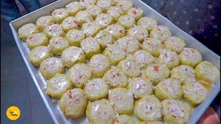 Worlds Famous Pista Badam Wali Surati Ghari Mithai Bulk Making Rs 800 Only l Surat Street Food [upl. by Kcirrag74]