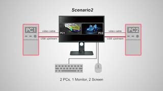 BenQ Designer Monitor  How To Use The KVM Switch Function [upl. by Hound]