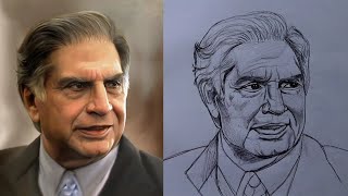 Drawing Sir Ratan Tata  Ratan Tata Portrait  How to draw Ratan Tata use Loomis Method [upl. by Adaynek]