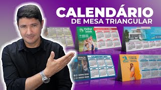 CALENDÁRIO 2024 Triangular de mesa [upl. by Uhayile]