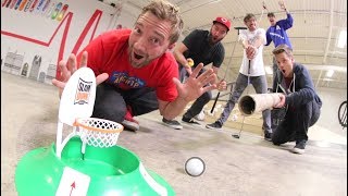 EPIC MINI GOLFBASKETBALL TRICK SHOTS [upl. by Ailsun263]