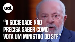 Lula sugere voto secreto no STF e diz que sociedade não precisa saber votos dos ministros [upl. by Inge13]