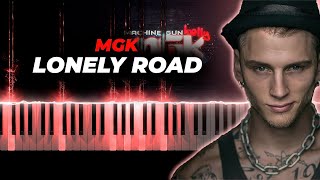 mgk amp Jelly Roll  Lonely Road piano karaoke instrumental cover [upl. by Llertnahs]