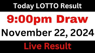 Today LOTTO Result 9pm November 22 2024 [upl. by Sirej]