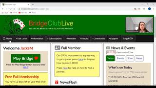 Tutorial  Bridge Club Live  A new users guide [upl. by Doownil]