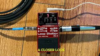 Set Up Boss RC3 Loop Station Pedal Plugging In  Using a Microphone Voice Looping amp Sample Looping [upl. by Ahtebbat]