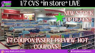 17 CVS in store LIVE 17 COUPON INSERT PREVIEW  NEW STOCK UP DEALS amp MORE 17 CVS HAUL [upl. by Cinom]