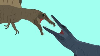 The battle of the Kronosaurus against the Spinosaurus  Animation [upl. by Gellman]