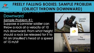 Free Fall Problem  Object Thrown Downward  Physics [upl. by Jecon]