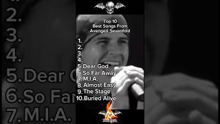 Top 10 Best Song From Avenged Sevenfold 🔥🔥🔥 shorts avengedsevenfold NixMusix002 [upl. by Strohbehn446]