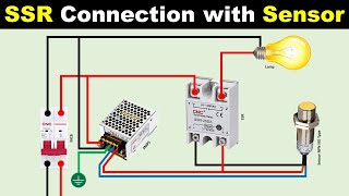 SSR Solid State Relay Connection with Sensor  SSR wiring connection TheElectricalGuy [upl. by Dlanod464]