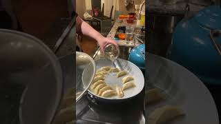 Top way to cook potstickers without stickingadd water after frying shortsvideo potstickers [upl. by Lebasiram149]