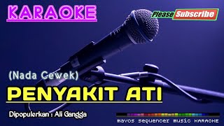 PENYAKIT ATI Nada Wanita Ali Gangga KARAOKE [upl. by Ogilvie551]