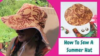 Sun Hat For WomenHow To Sew A Summer HatMake Your Own Sun Hat [upl. by Marsiella]