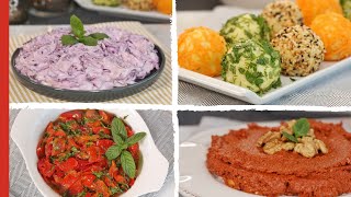 5 Delicious Turkish Meze Recipes ⚡ Easy amp Quick Turkish Appetizers [upl. by Ariahs]