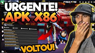 URGENTEEE APK X86 ESTA DE VOLTA DOWNLOAD COMPLETO FREE FIRE EMULADOR [upl. by Vincenty]