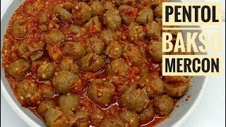 Resep pentol bakso mercon  Pedessssnyaa ampun [upl. by Enutrof]