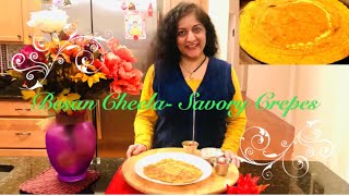 Instant Besan Cheela  Recipe link in Description Savoury Crepes  बेसन चीला [upl. by Corinne]