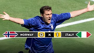 ITALY 🇮🇹 × 🇳🇴 Norway  1 × 0  HIGHLIGHTS  All Goals  R16 World Cup 1998 [upl. by Acira]