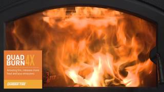 QuadraFire® Pioneer II Wood Fireplace Video [upl. by Enilarak95]