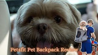 Petsfit Pet Backpack Review [upl. by Airdnahs733]