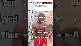 My Weekly training schedule fitness [upl. by Ruscio]