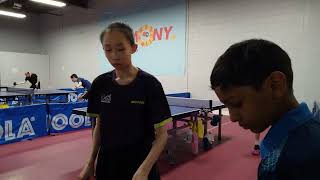 Elite TTC Goldenway Individual League  Div A  Wendy Liu 869 vs Henry Li 806  30 [upl. by Ardnnaed]