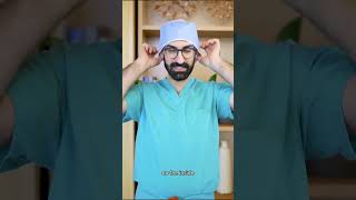 How to put on a scrub cap with Dr Sami capyear cdc howtoputonascrubcap [upl. by Iccir]