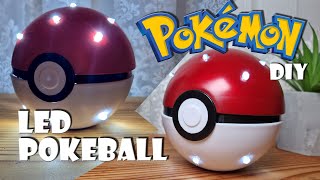 Pokemon Nachtlicht DIY Pokeball LED Licht selber bauen  DIY pokeball night light [upl. by Lehsreh]