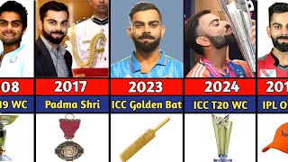 Virat Kohli Career All Trophies and Awards 🏆 [upl. by Adnylem]